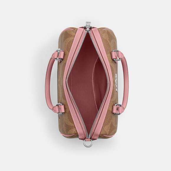 NWT coach!! 🎀 Rowan Satchel Bag In Maxi Signature Canvas - Picture 6 of 8